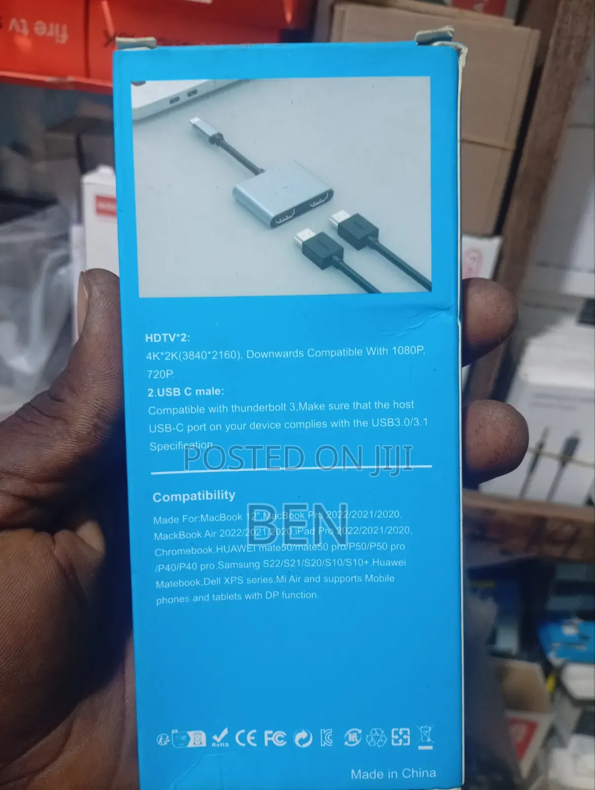 Generic 2 in 1 USB - C to Dual HDMI Adapter