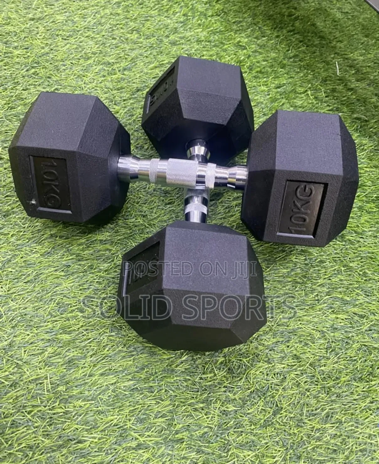 Solid Hexagon Dumbbell Set 10kg X 2 = 20kg