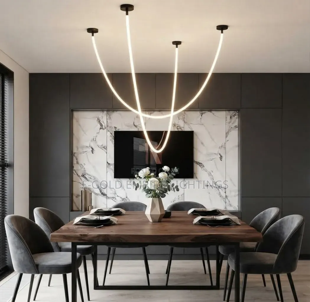 Double LED Tube Chandelier -for Living Room, Dining, Bedroom Reception