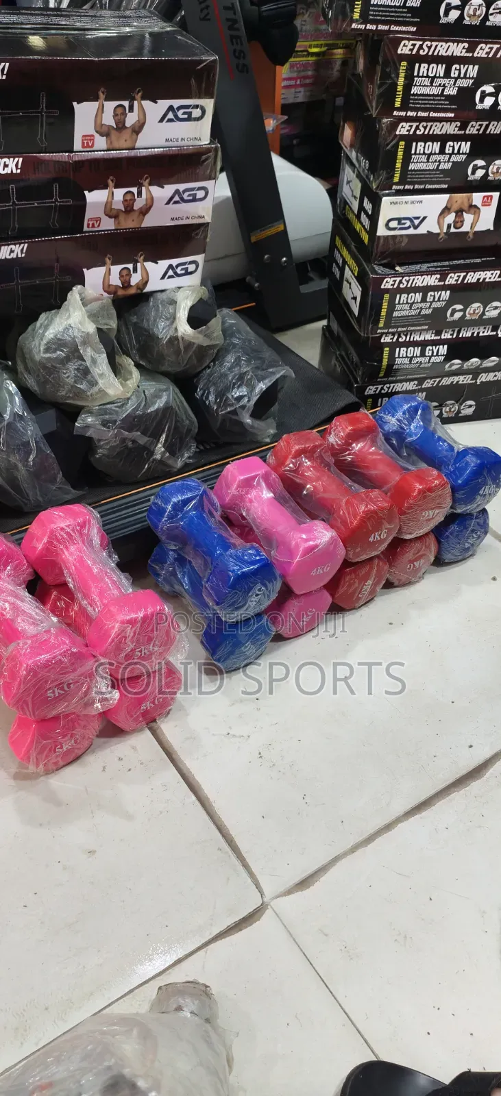 5kg Rubber Coated Dumbbell Set