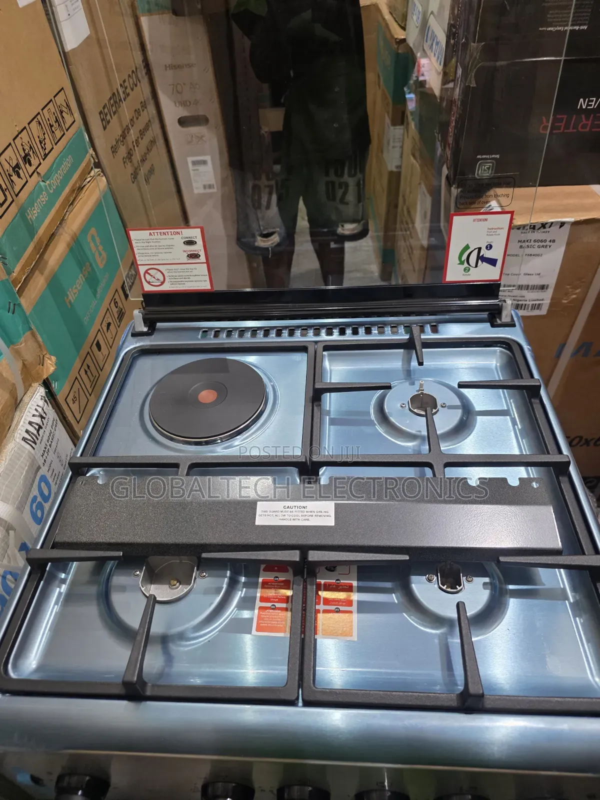 Maxi 6060 3+1 Inox Style Gas Cooker With Oven