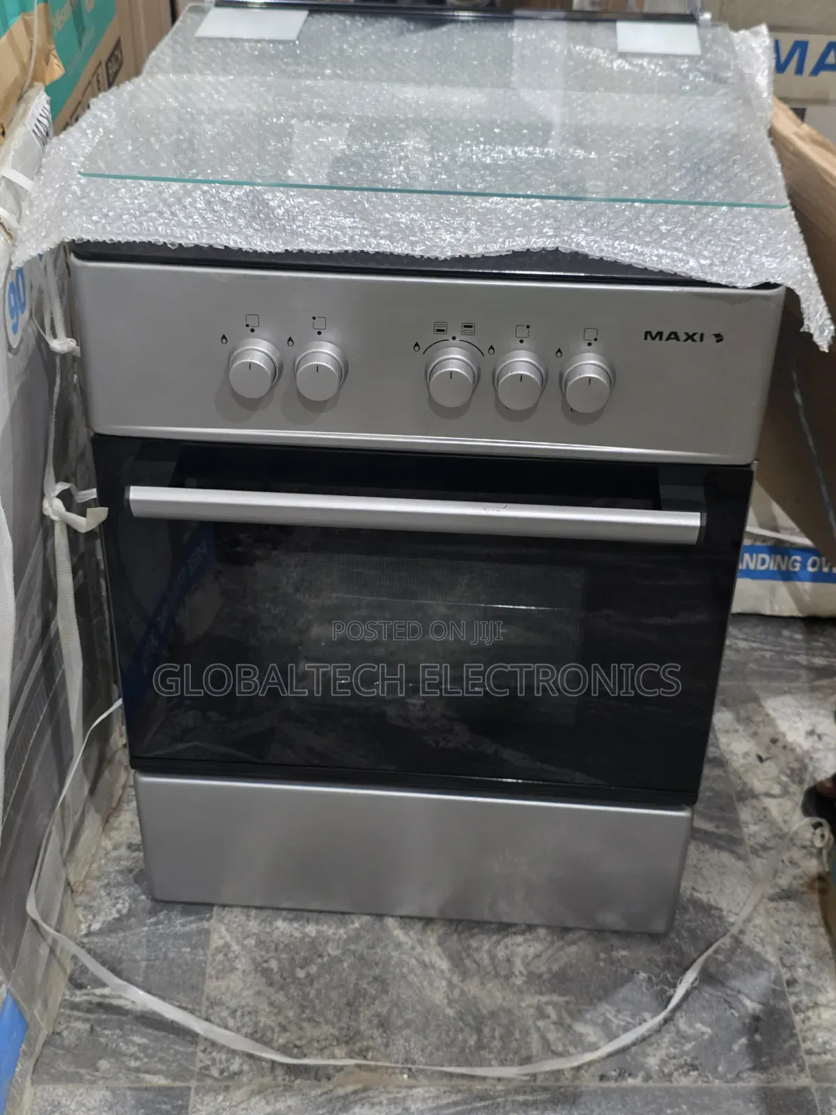 Durable Maxi 60×60cm 4-Burner Gas Cooker – Grey | 6060