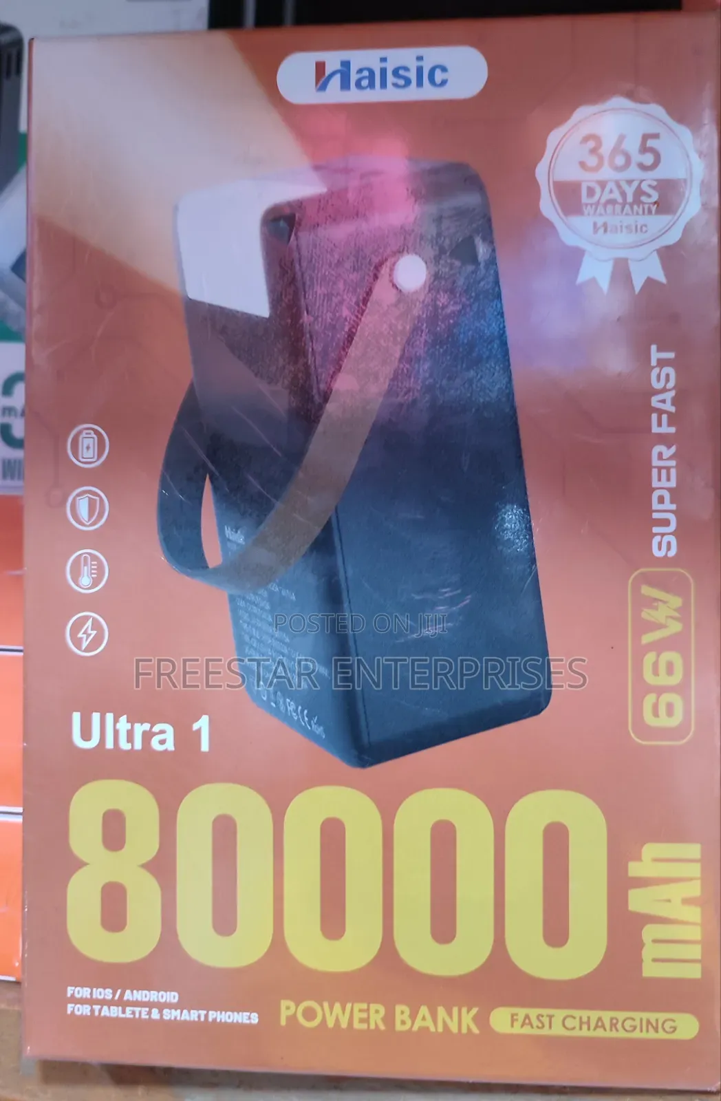 Haisic Ultra 1 80000 Mah Power Bank. 66W Fast Charge.