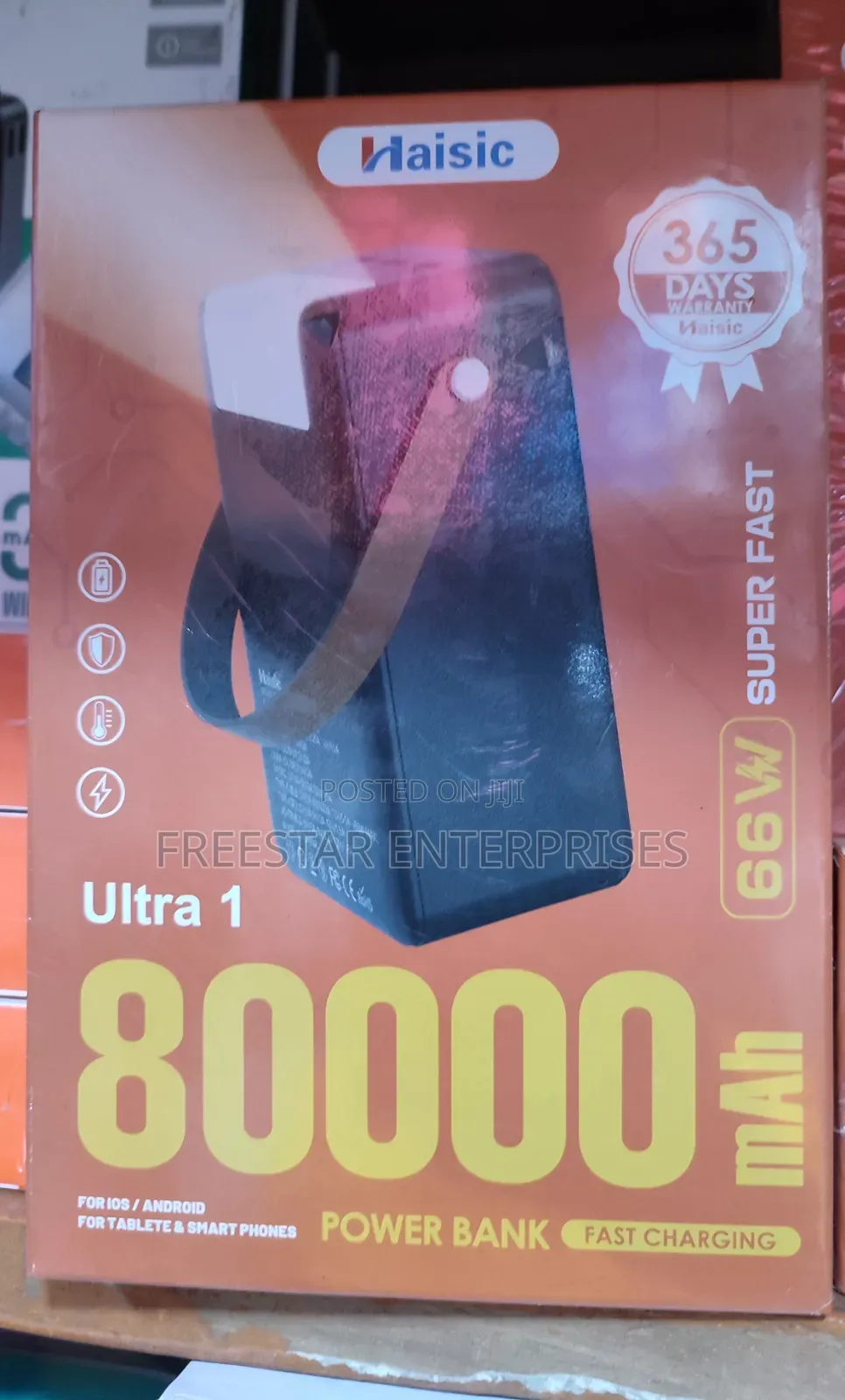 Haisic Ultra 1 80000 Mah Power Bank. 66W Fast Charge.