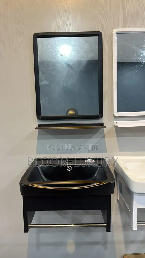 Wall Hung Wash Hand Basin With Mirror/Shelve