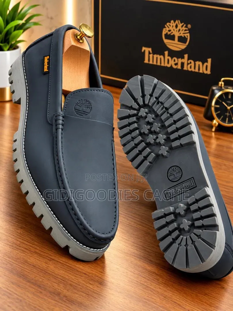 Timberland Loafers With Lug Soles in Black/Gray Size 40-46