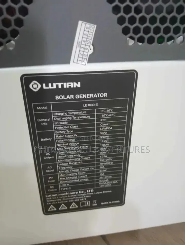 Brand New Lutian LE1000-E Solar Generator 1200W / 960Wh