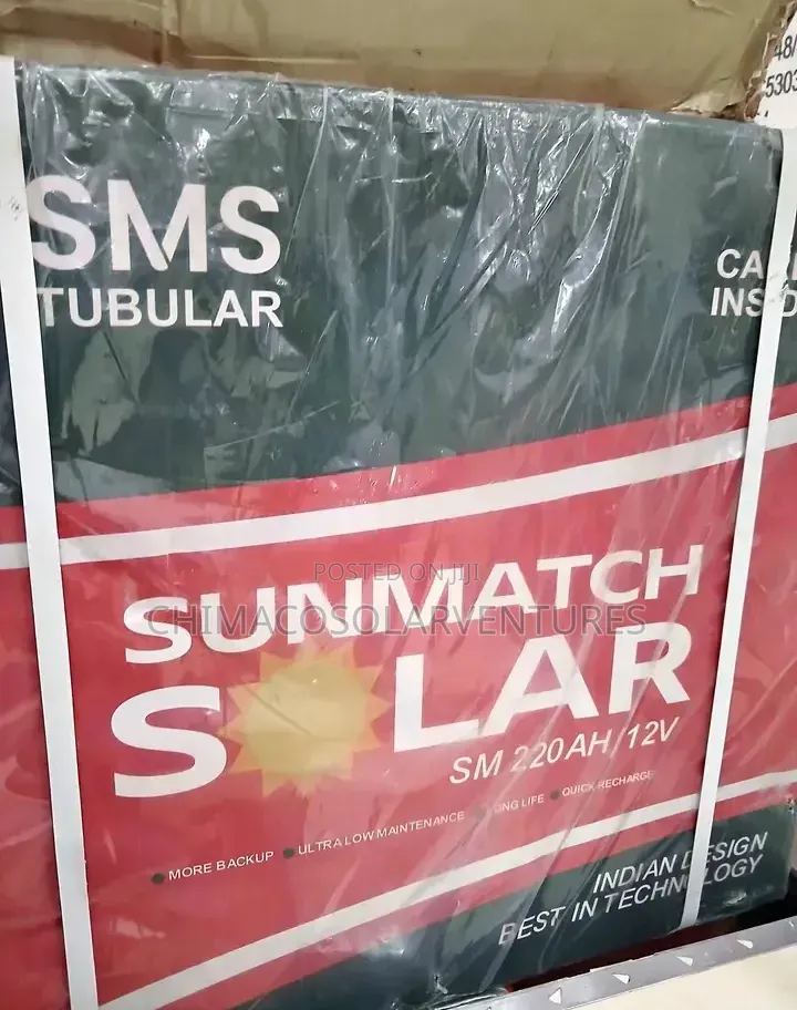 Sunmatch Solar 220Ah 12V Tall Tubular
