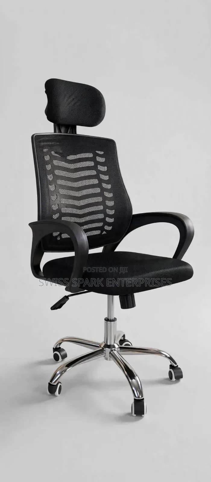 Ergonomic Office Chair With Headrest - Mesh Executive Swivel Chair -