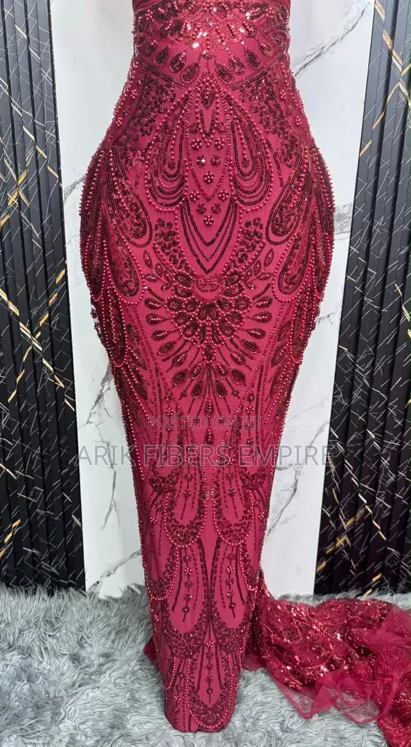 Quality Pocket Friendly Beaded Lace Aso_Ebi