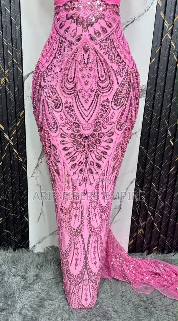Quality Pocket Friendly Beaded Lace Aso_Ebi