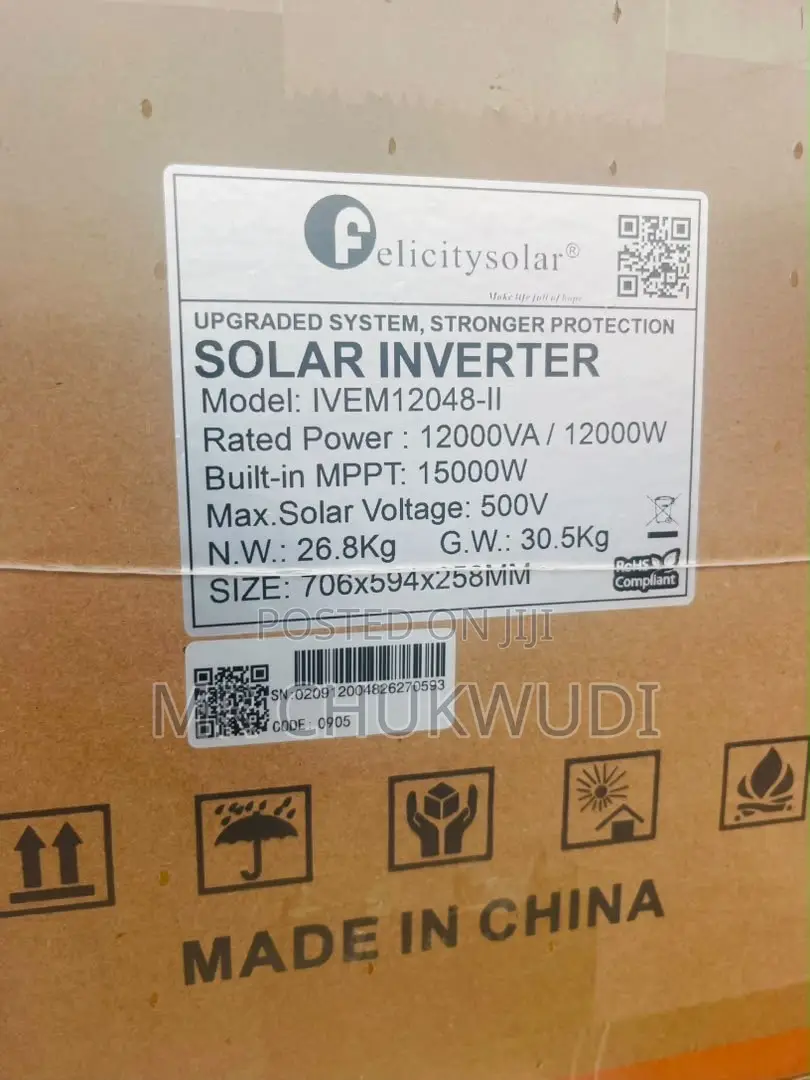 12kva 48v Ivem Felicity High Voltage Hybrid Solar Inverters