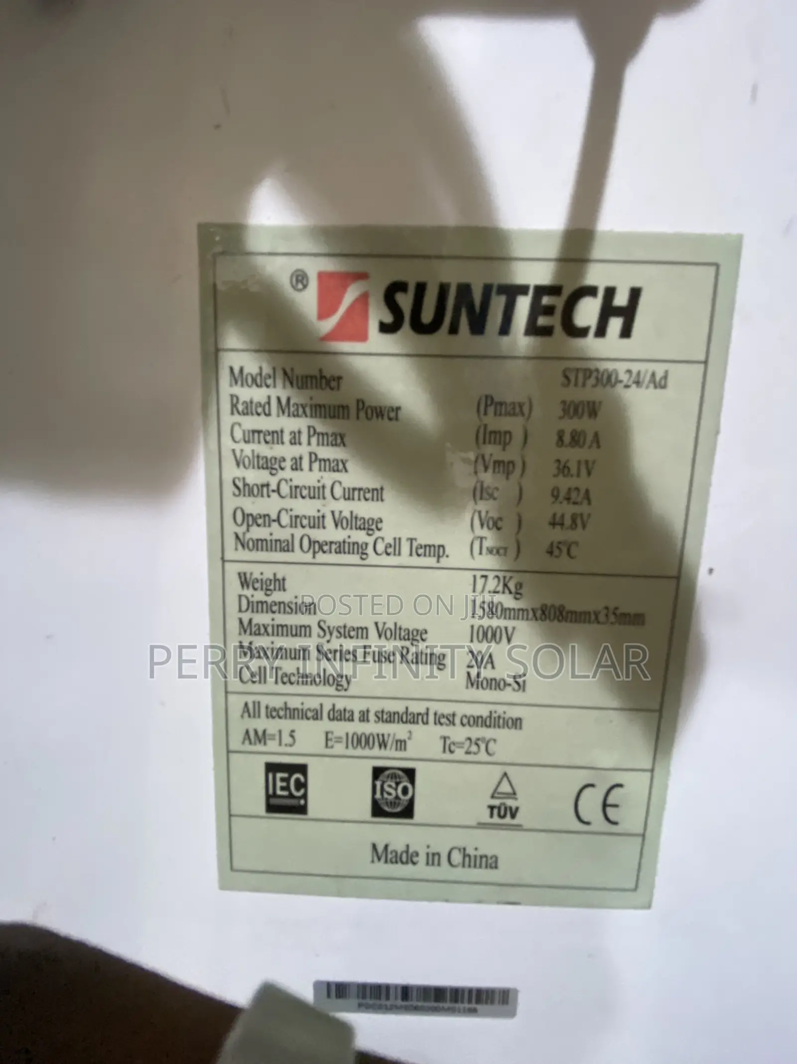 Sun Tech 36 Cells Solar Panel | High Efficiency Solar Pa