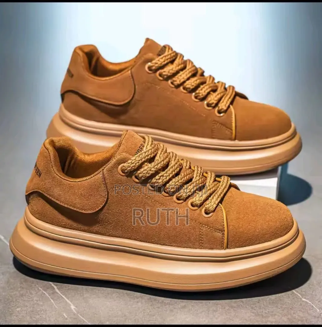 Premium Alexander MacQueen Brown Chunky Fashion Sneakers