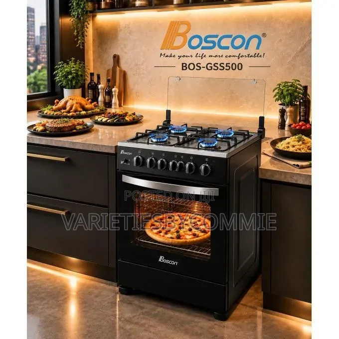Boscon 4-Burner Standing Gas Cooker With Oven