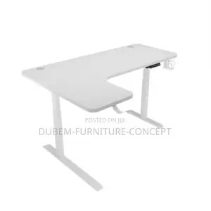 L Shaped Adjustable Height Table