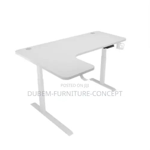 L Shaped Adjustable Height Table