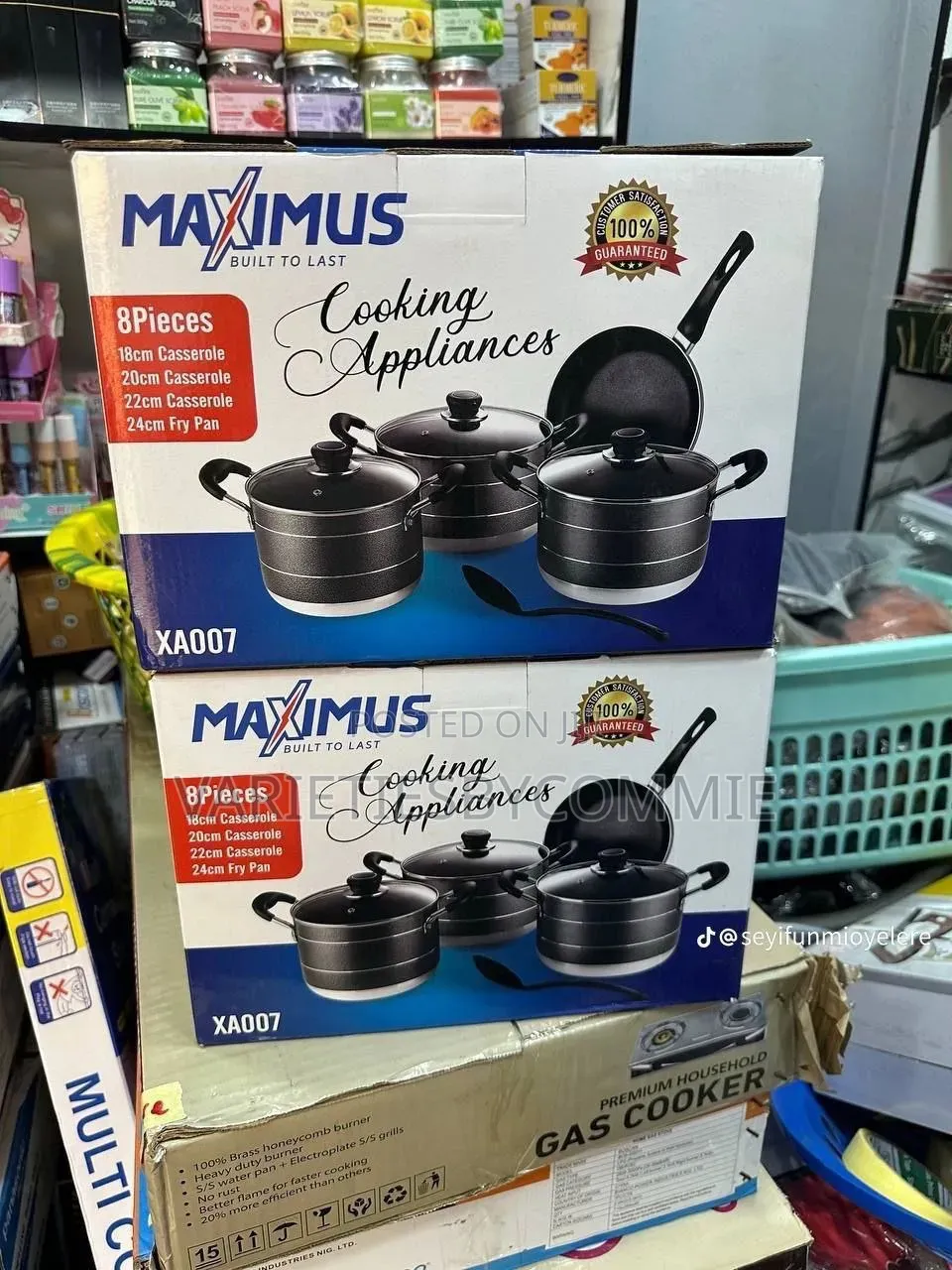 8pcs High Quality Non Stick Pot With Frying Pan Comes With Free Spoon
