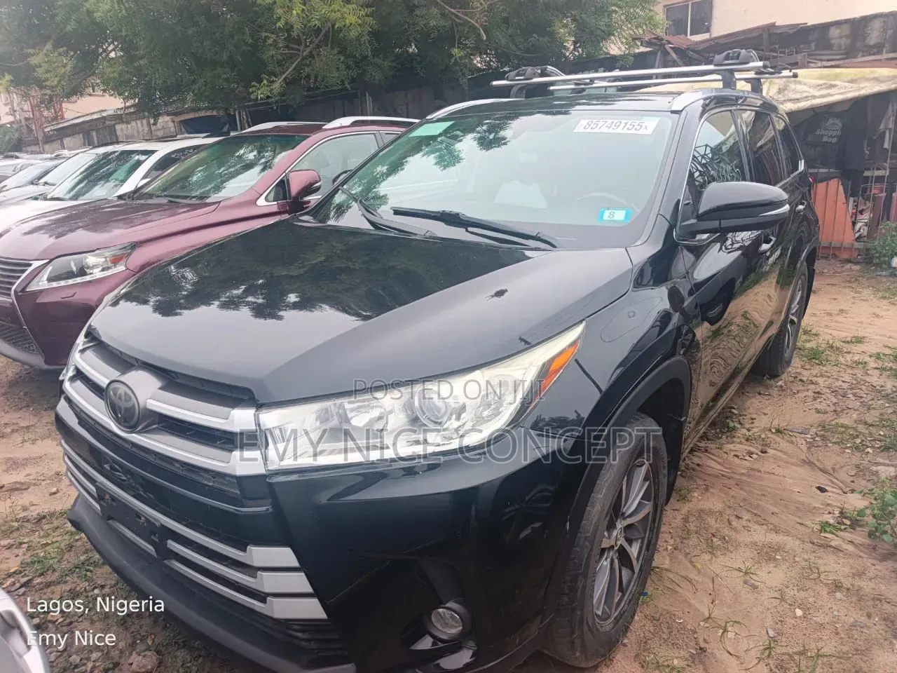 Toyota Highlander XLE 4x2 V6 (3.5L 6cyl 8A) 2017 Black