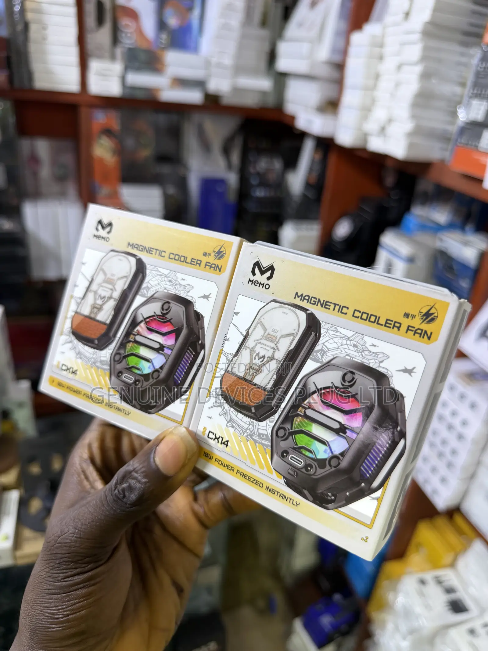 Magnetic Phone Cooler With Rechargeable Battery, LED Cooling Fan