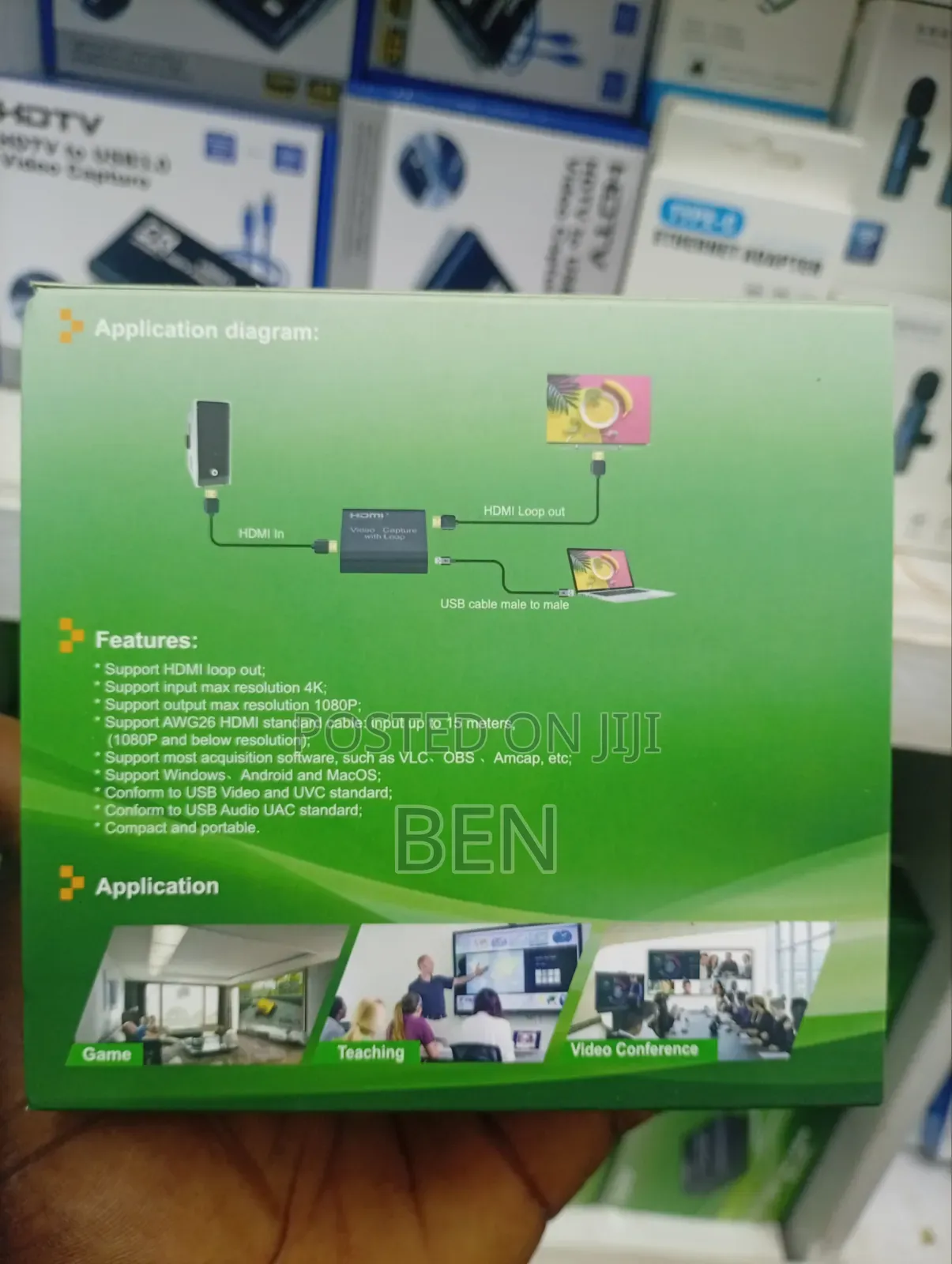 Generic HDMI Video Capture Card With Loop Out 4k HD 1080p
