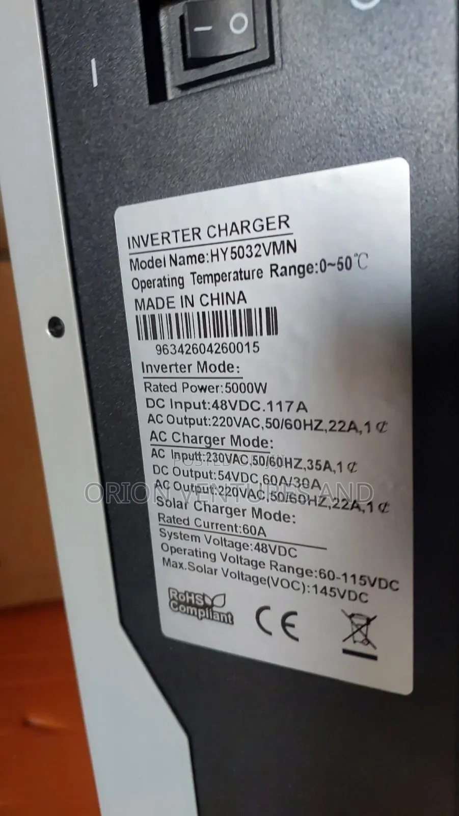 5kva 48V Hybrid Inverter (Low Voltage Inverter)