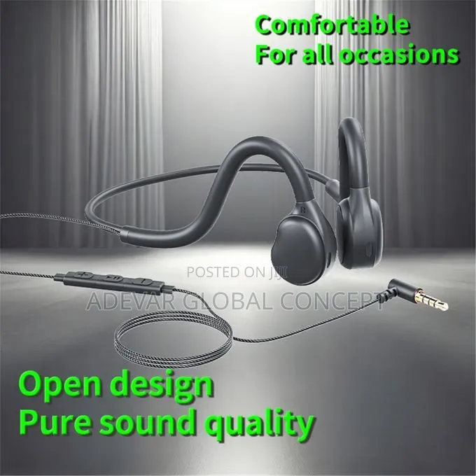 3.5MM Wired Headphones With Bone Conduction and Built-in Microphone