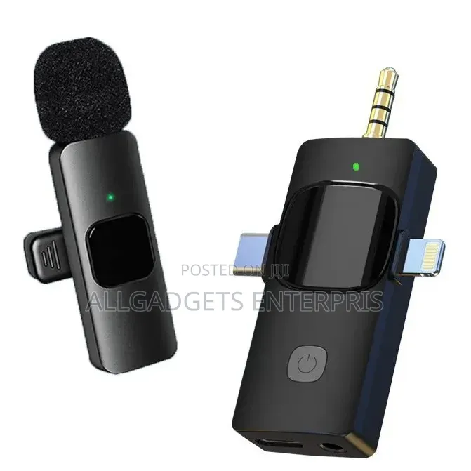 Wireless 3.5mm Lapel Lavalier Double Microphone
