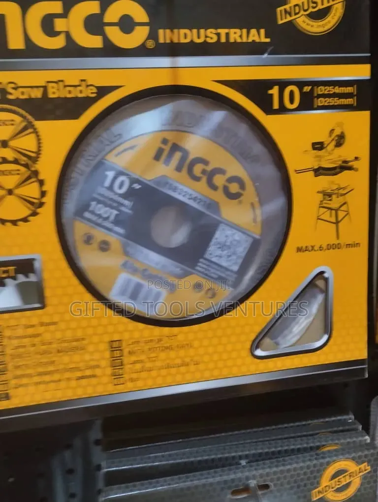 Ingco 10-Inch (254mm) 100T TCT Saw Blade for Aluminium Cutting