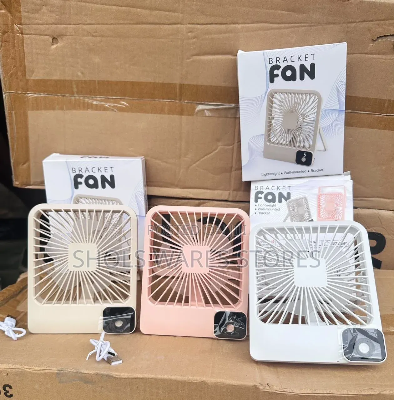 Portable 3-in-1 Bracket Mini Desk Fan.