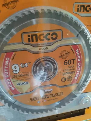 Ingco 91⁄4-Inch (235mm) 60T TCT Wood Cutting Saw Blade – Industrial