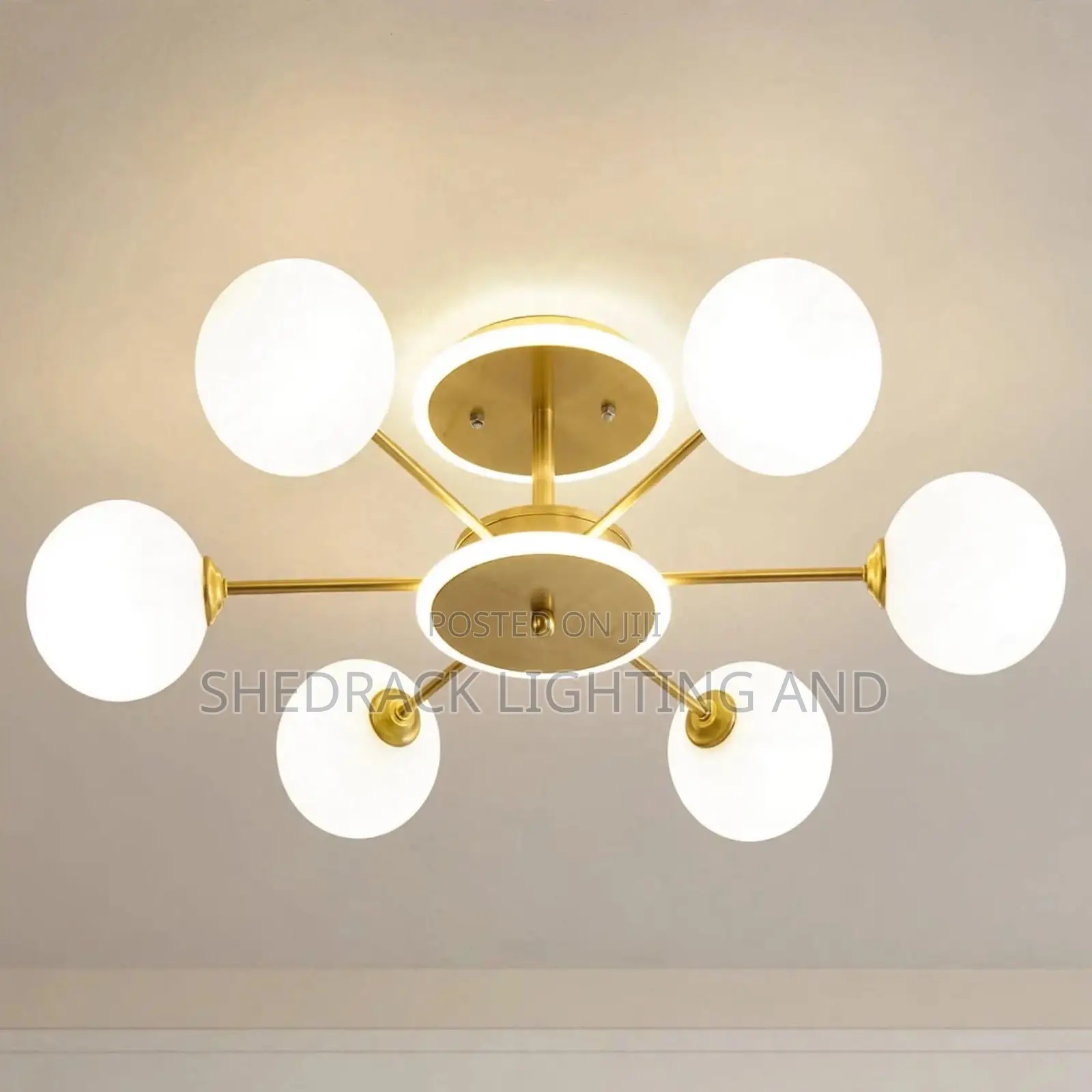  6-Ball Gold Ceiling Light