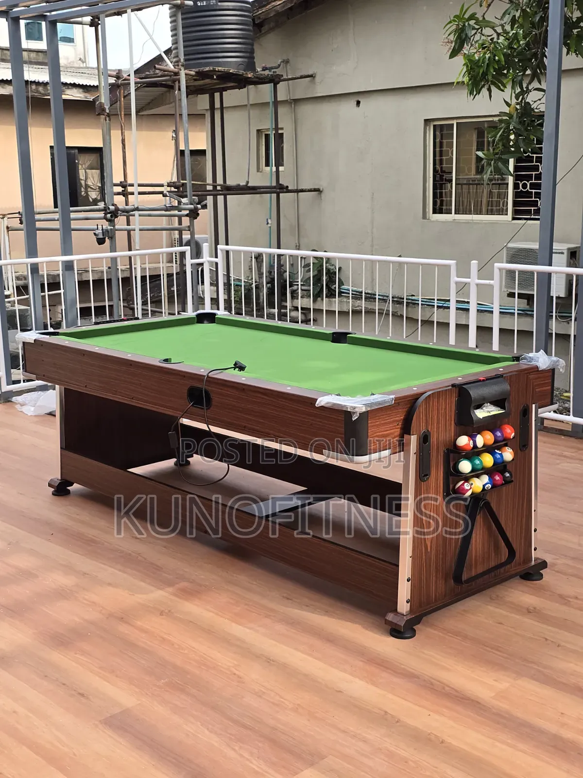 ​7ft 4-in-1 Pool Table, Snooker, Tennis & Air Hockey
