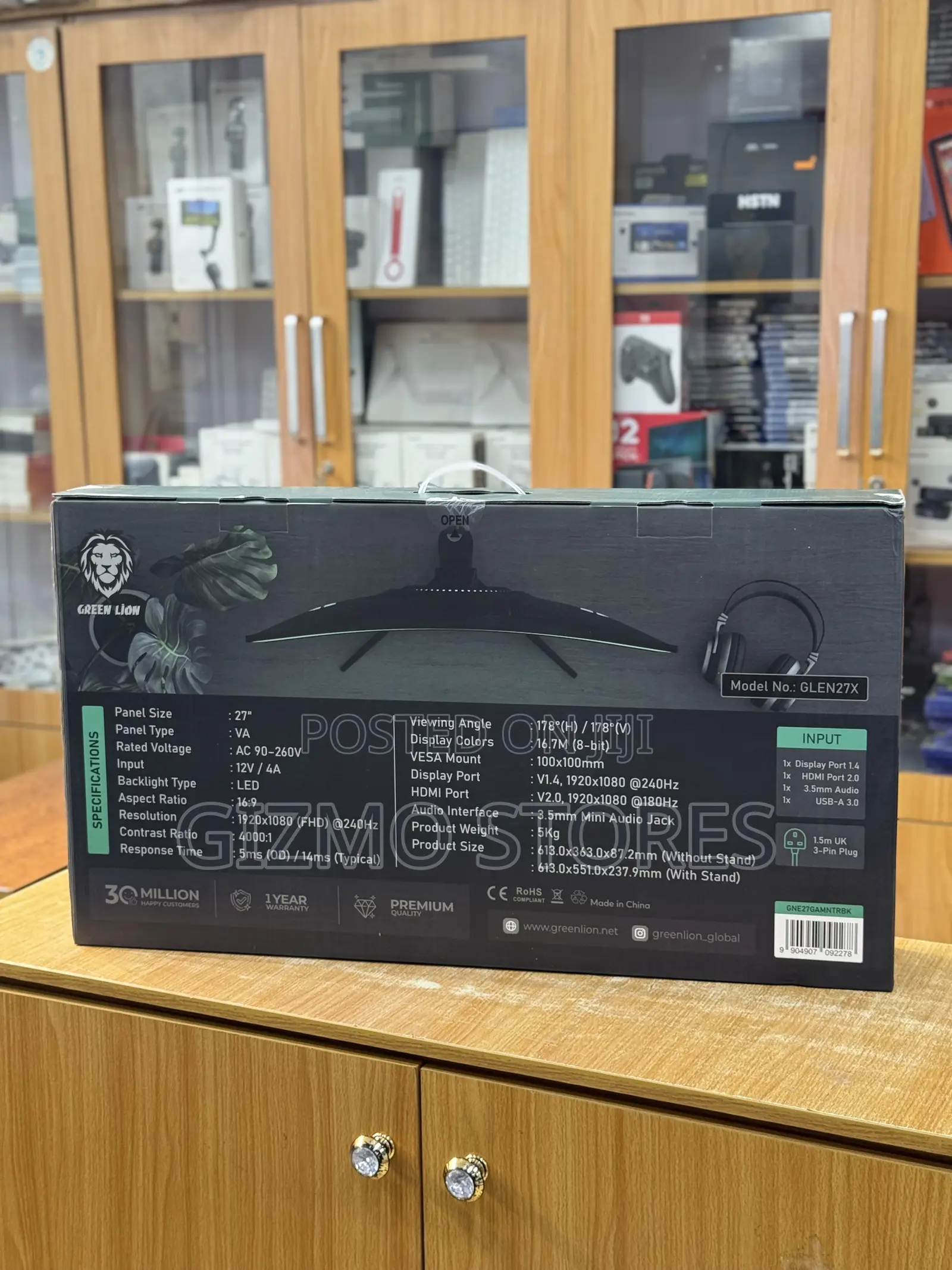Brand New Green Lion Enigma 27” Gaming Monitor