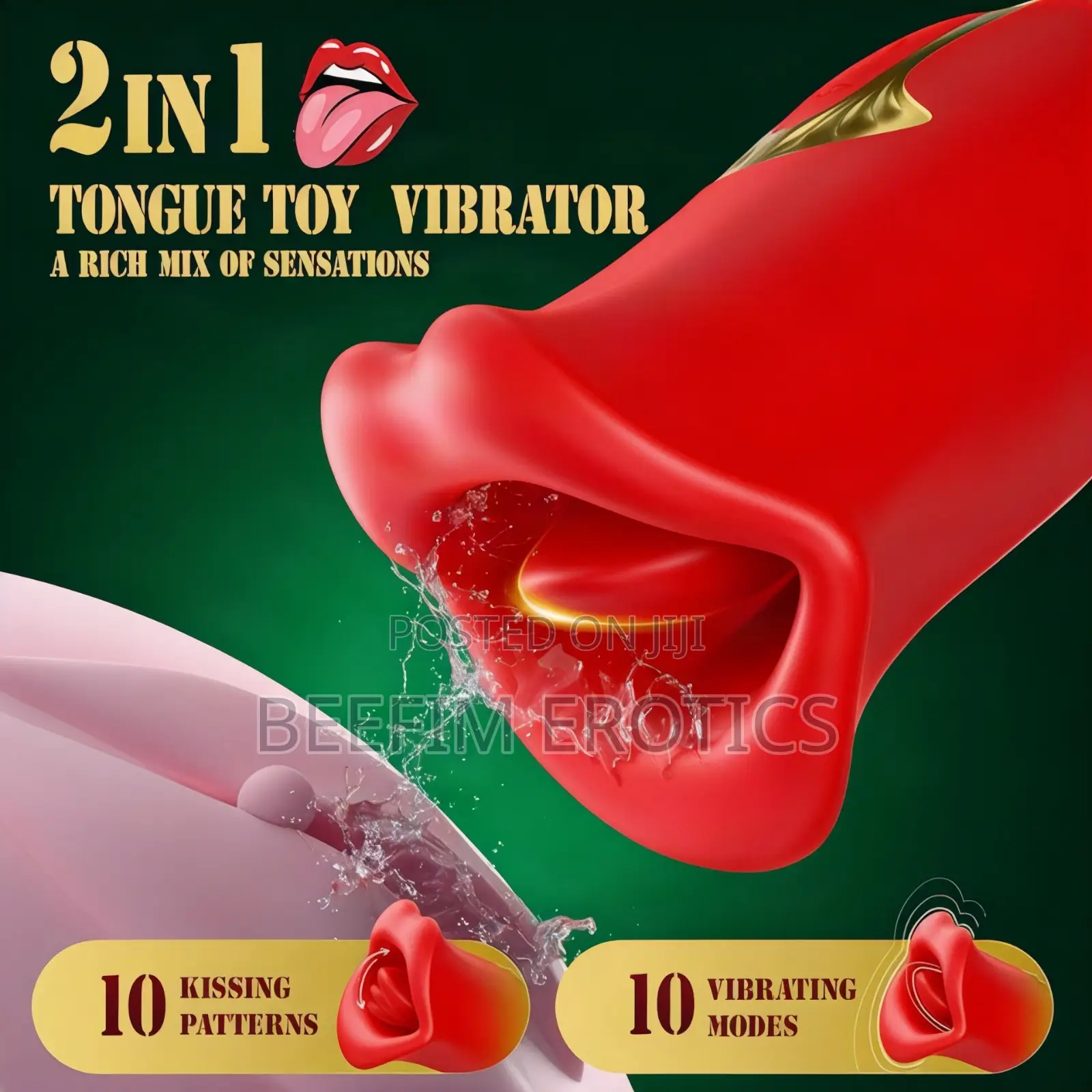 Tongue Massager Strong Sucking and Licking Clitoral Vibrator for Women