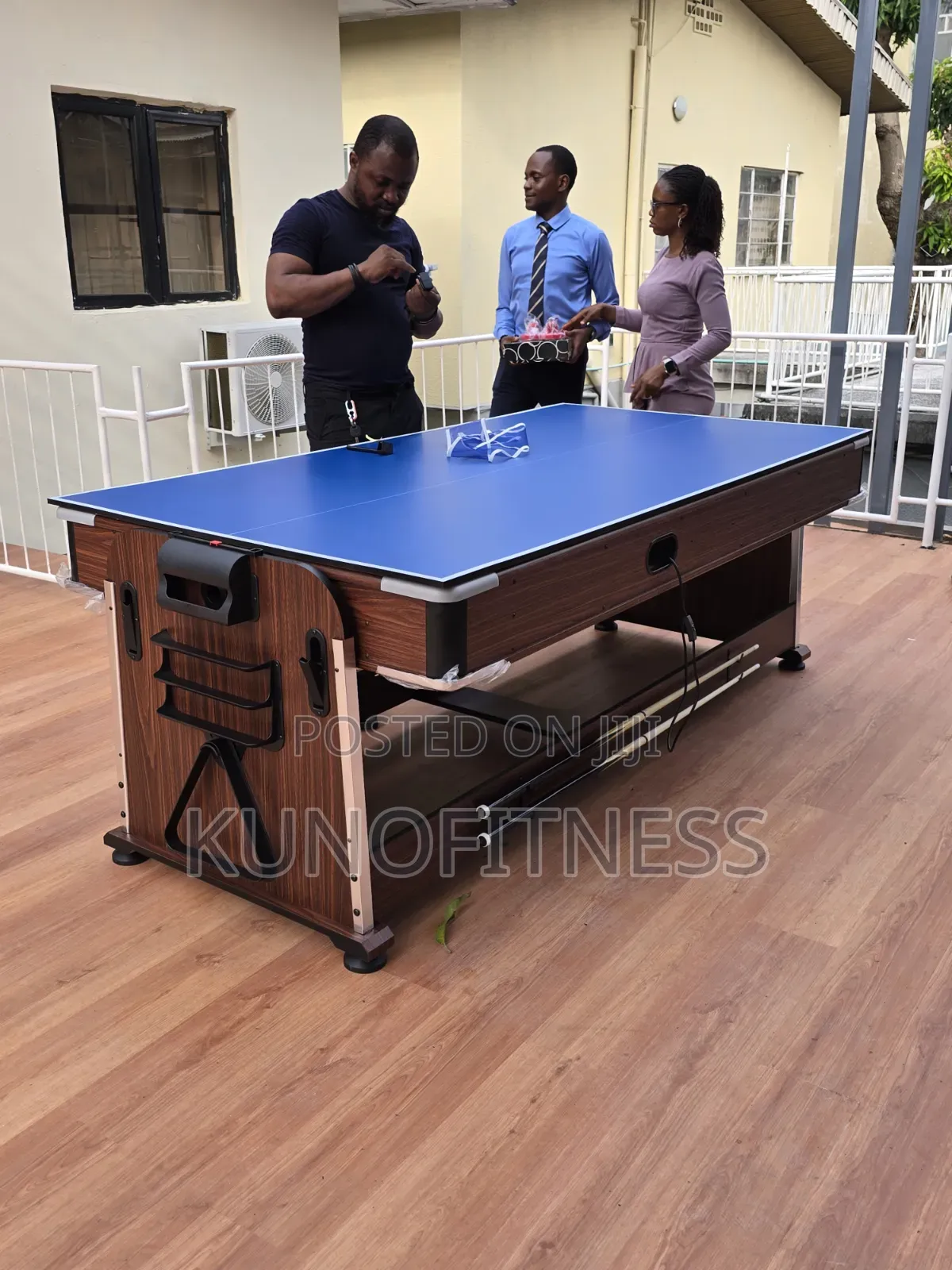 7ft Multi-Game Table: Pool, Tennis, Air Hockey, Dining