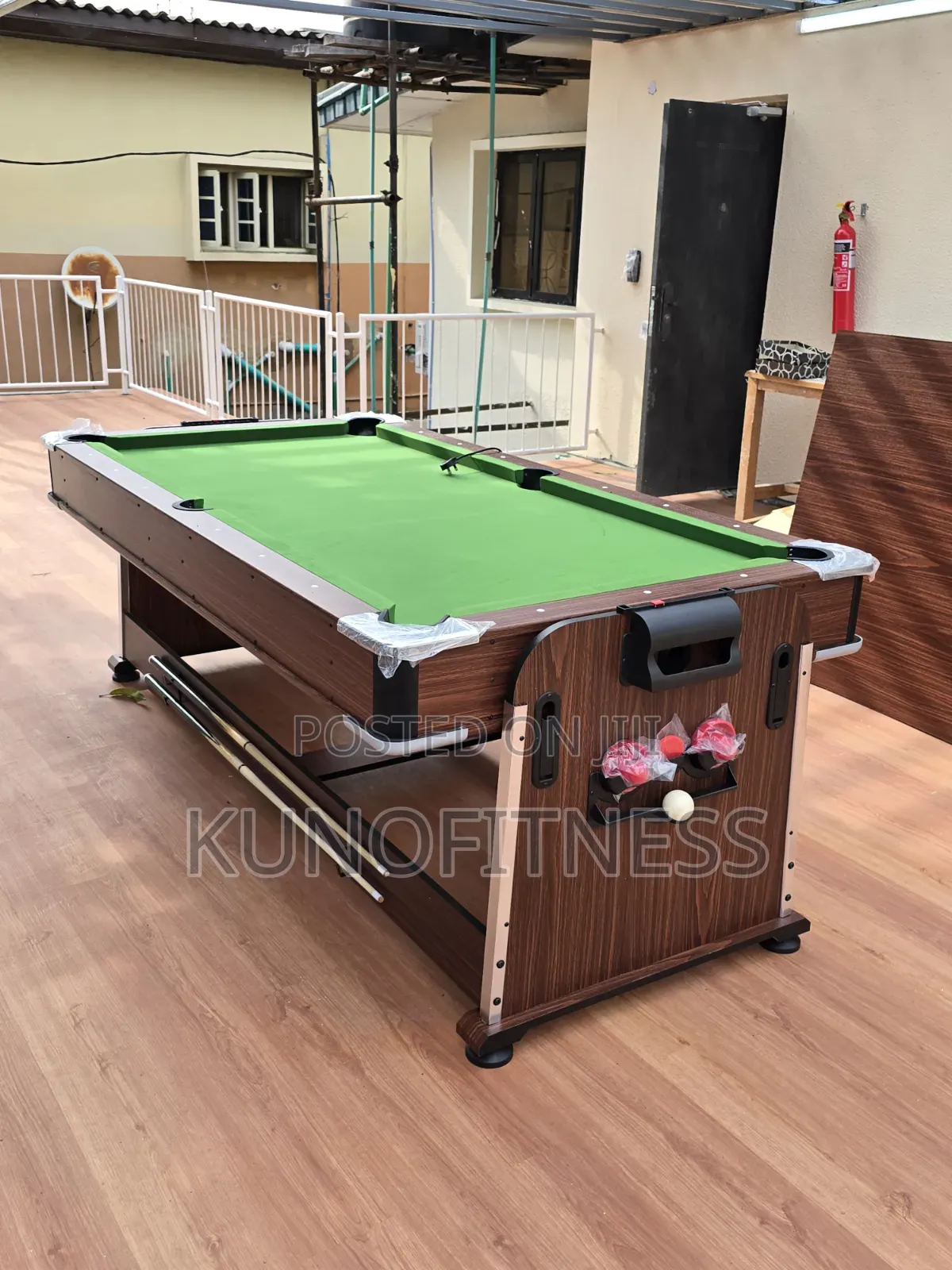 7ft Multi-Game Table: Pool, Tennis, Air Hockey, Dining