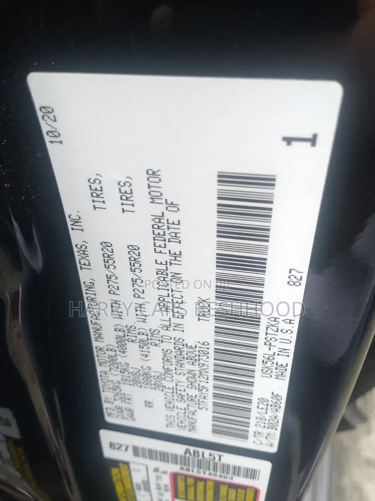 Toyota Tundra Platinum 2021 Black