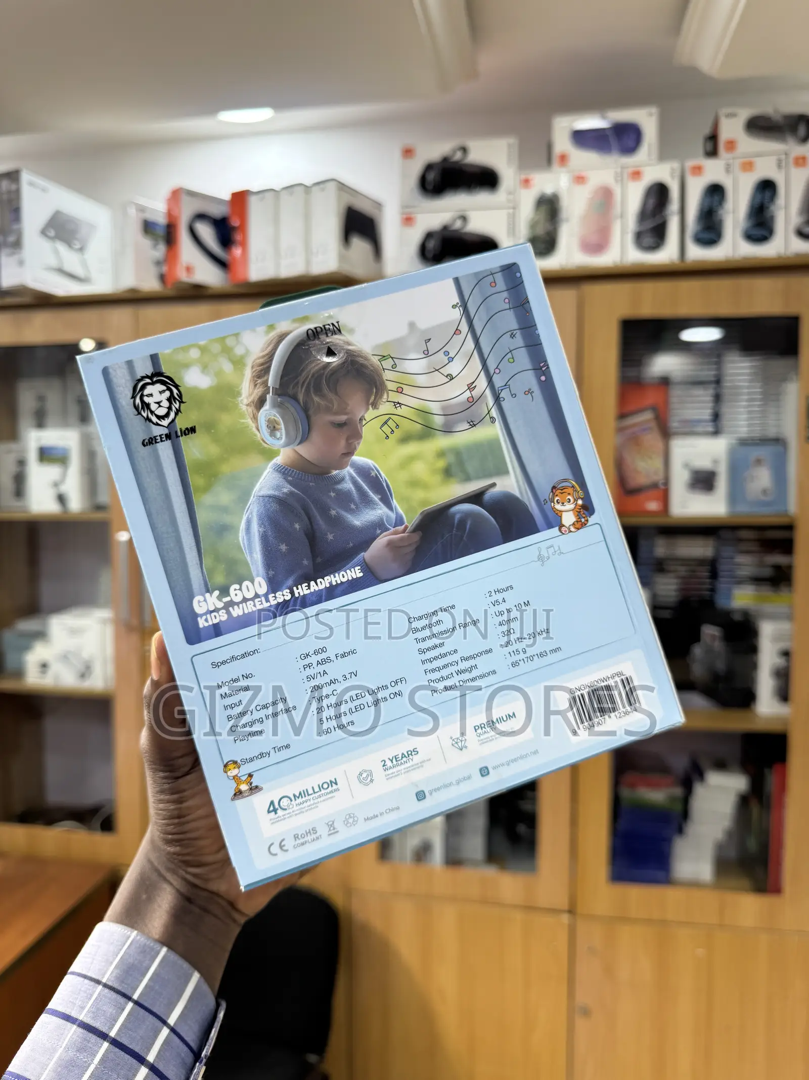 Brand New Green Lion GK-600 Kids Wireless Headphone