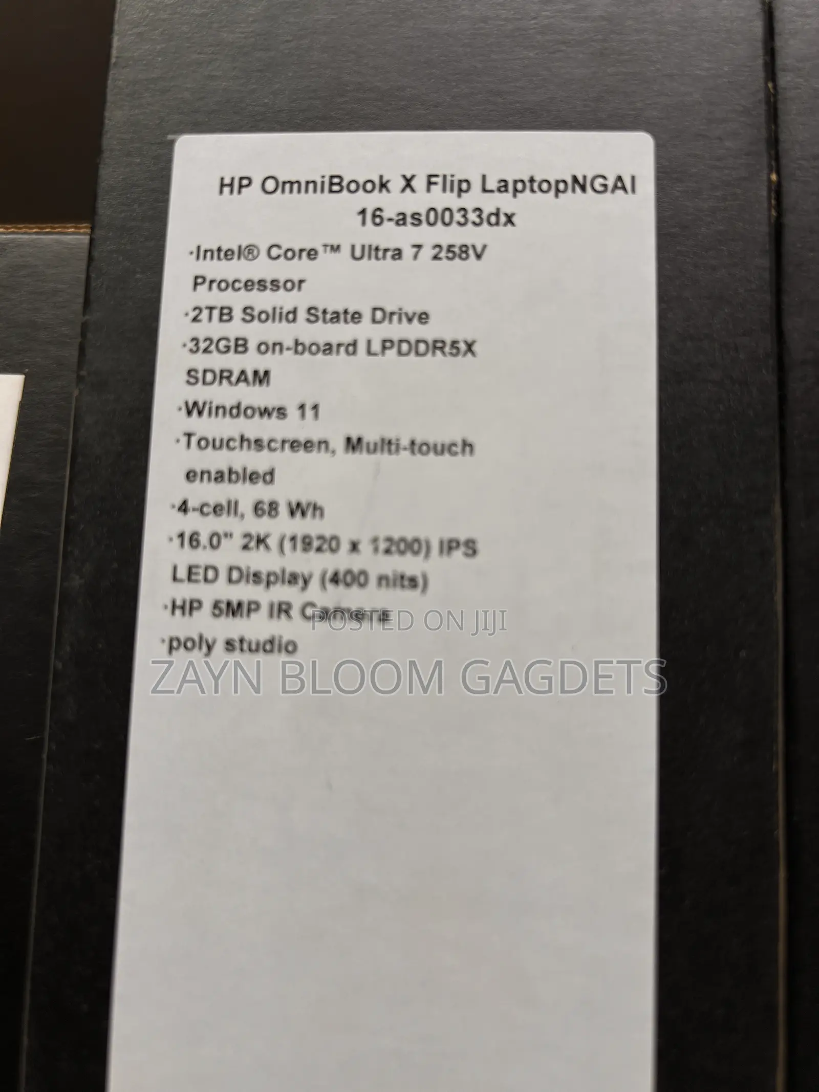 New Laptop HP OmniBook X Flip 16" 32GB Intel Core Ultra 7 SSD 2T
