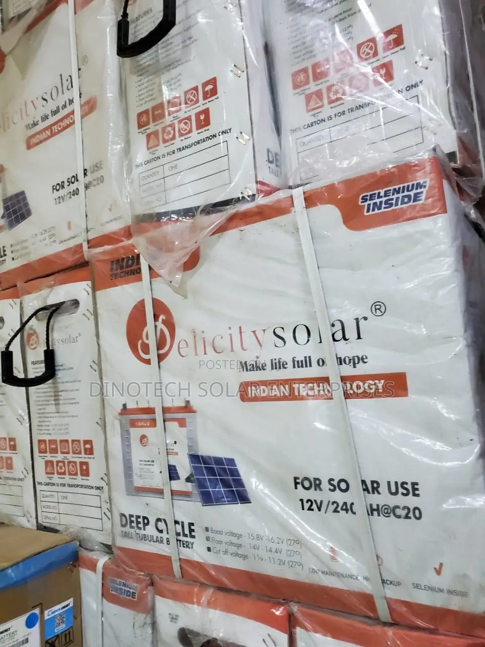 Delicity Solar Tubular Battery 240ah 12v