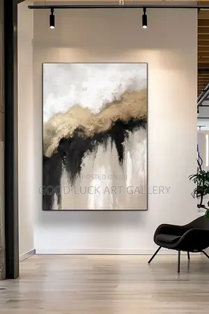 Abstract Parisian Black and Gold Art