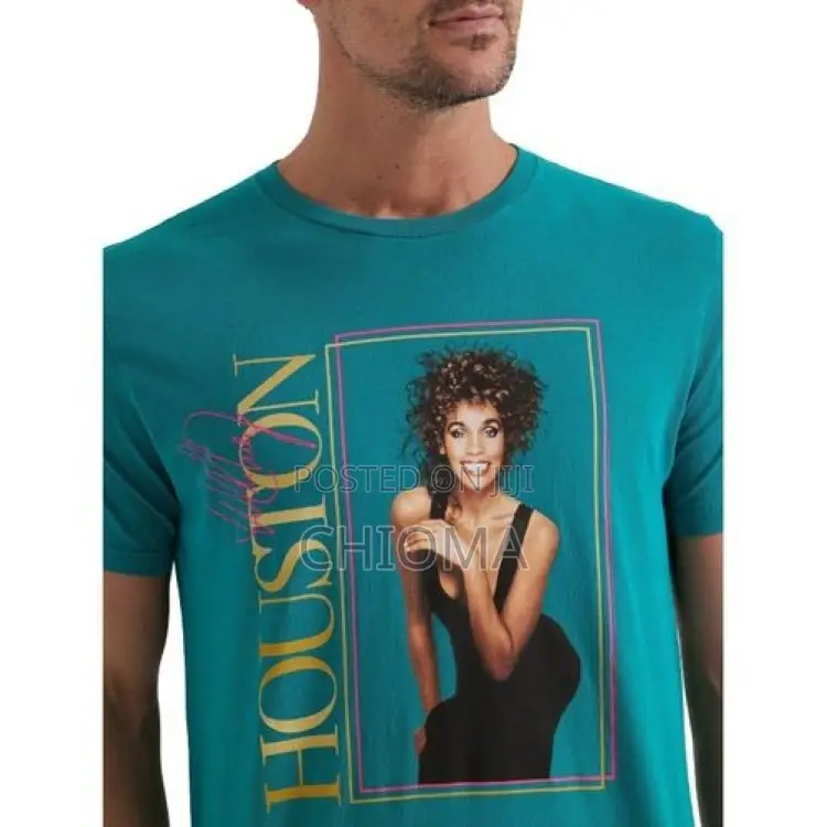 Lee Men's Whitney Houston Graphic ,Cool Cotton Quality T Shirt(L,XL)