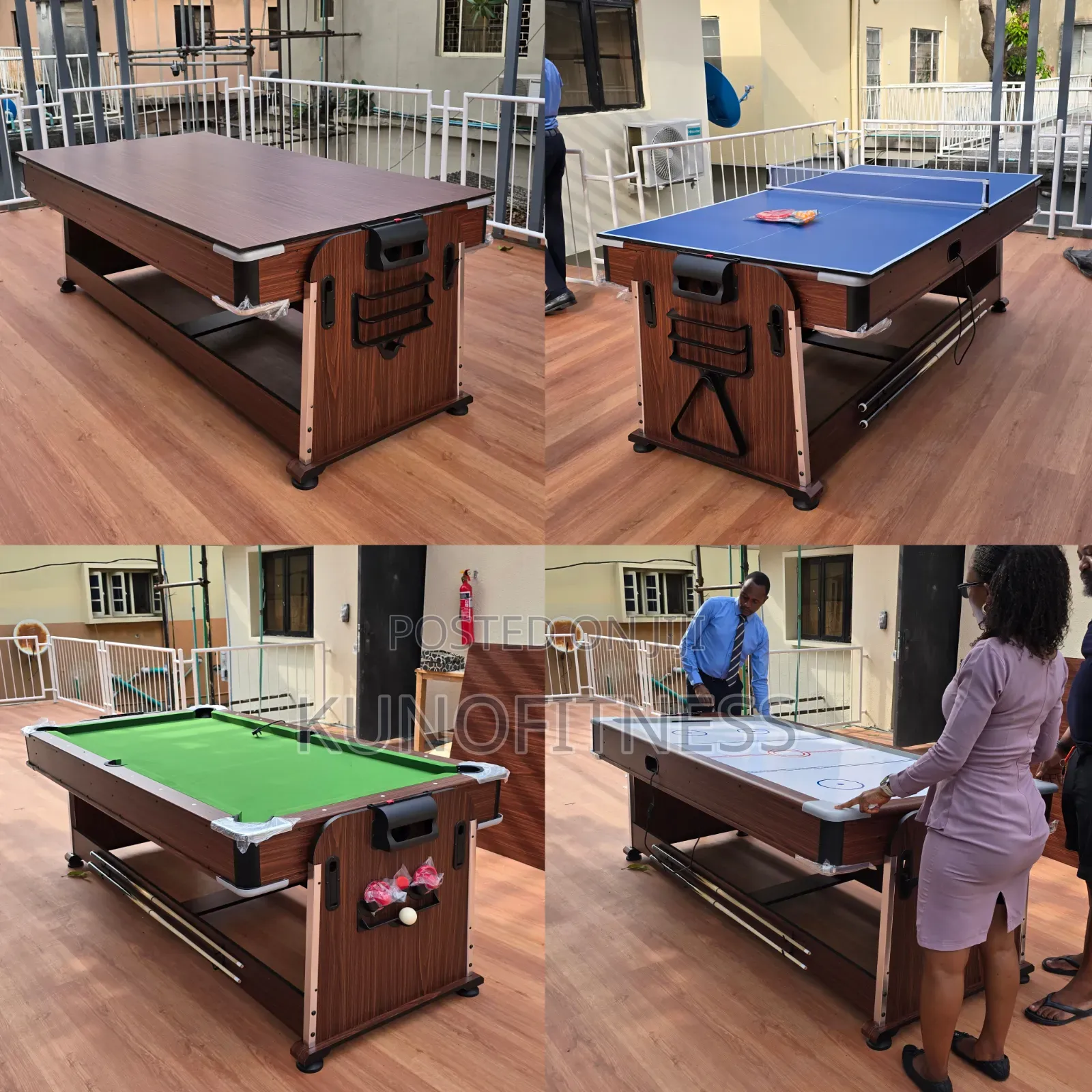 4-in-1 Multi-Game Table 7ft | Pool Billiards Air Hockey Table Tennis
