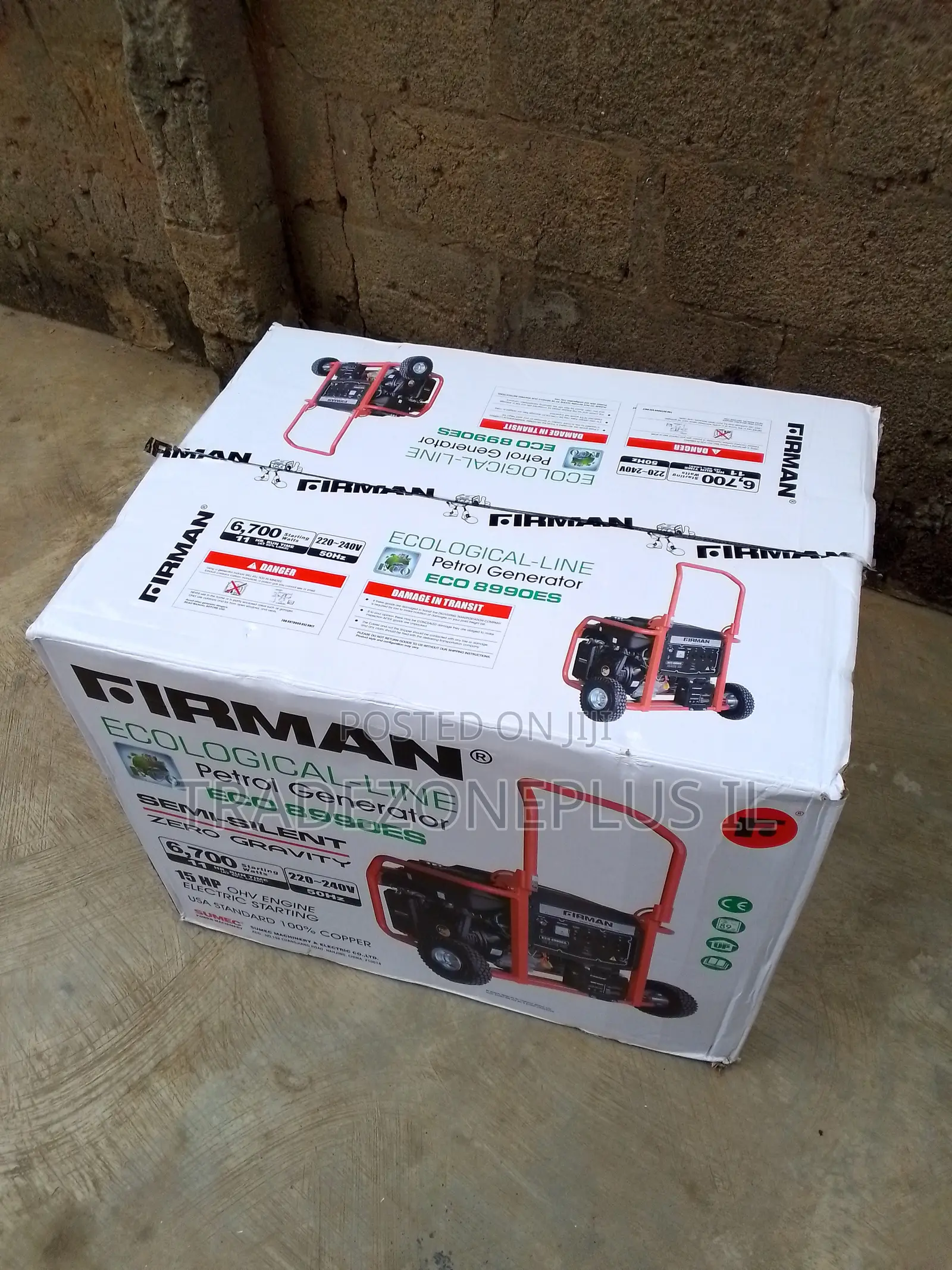 High Output Firman ECO8990ES 6.5KVA Petrol Gen