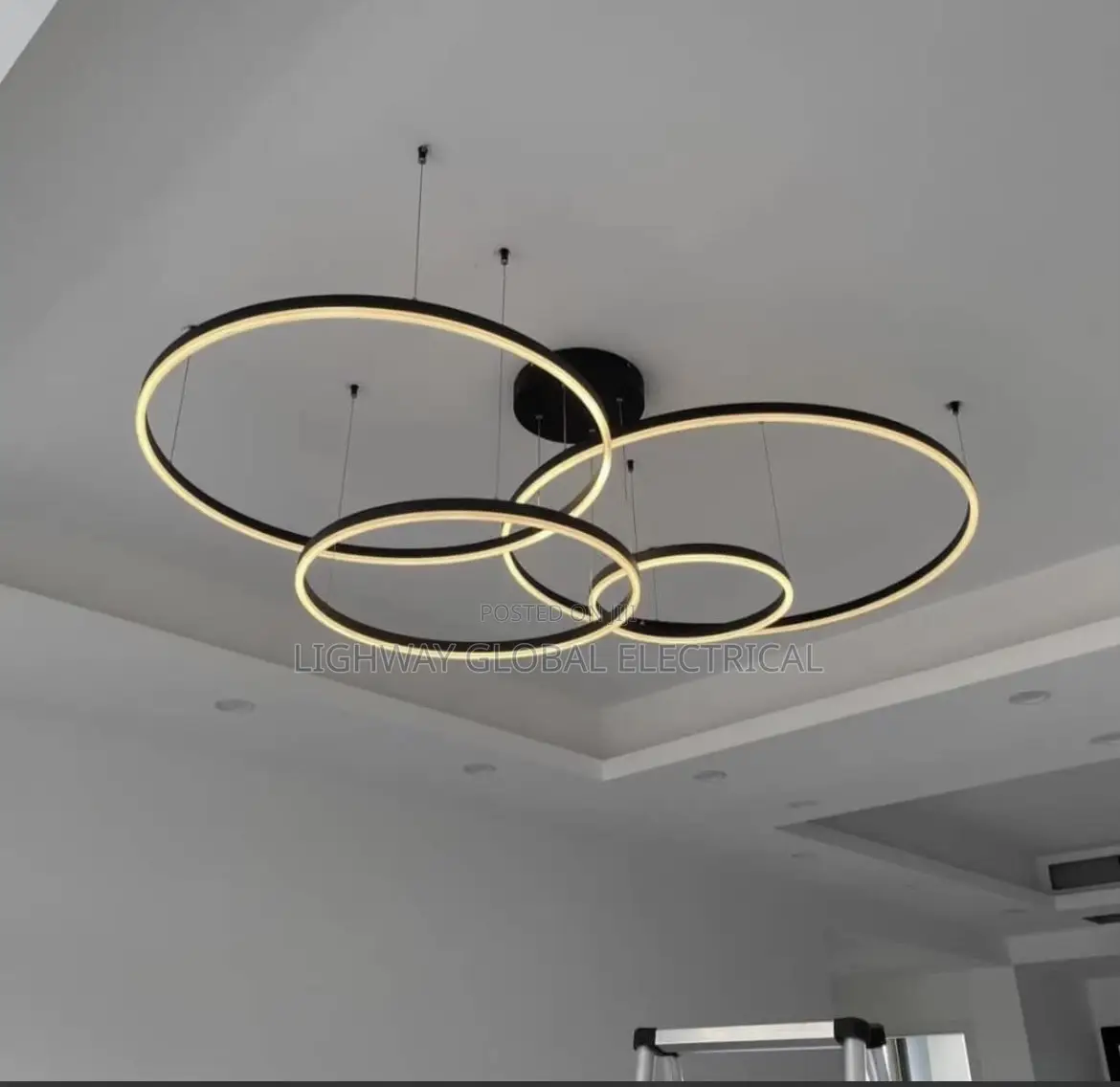 4 Rings Led Acrylic Chandelier