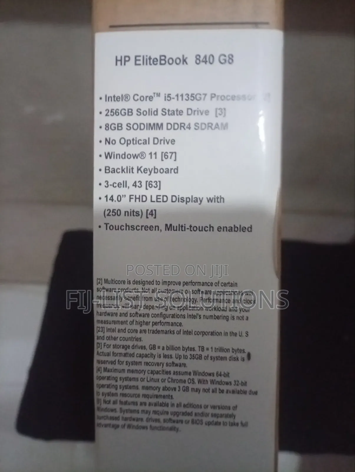 New Laptop HP EliteBook 840 G8 8GB Intel Core i5 HDD 256GB
