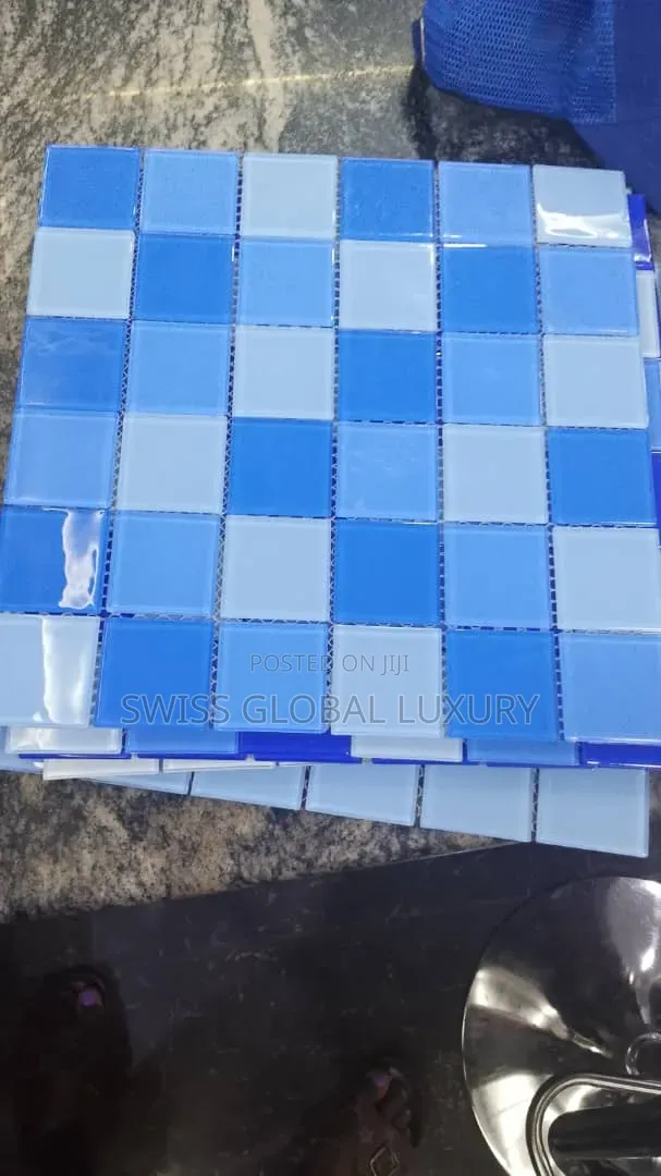 Blue Mosaic Tiles for Swimming Pool
