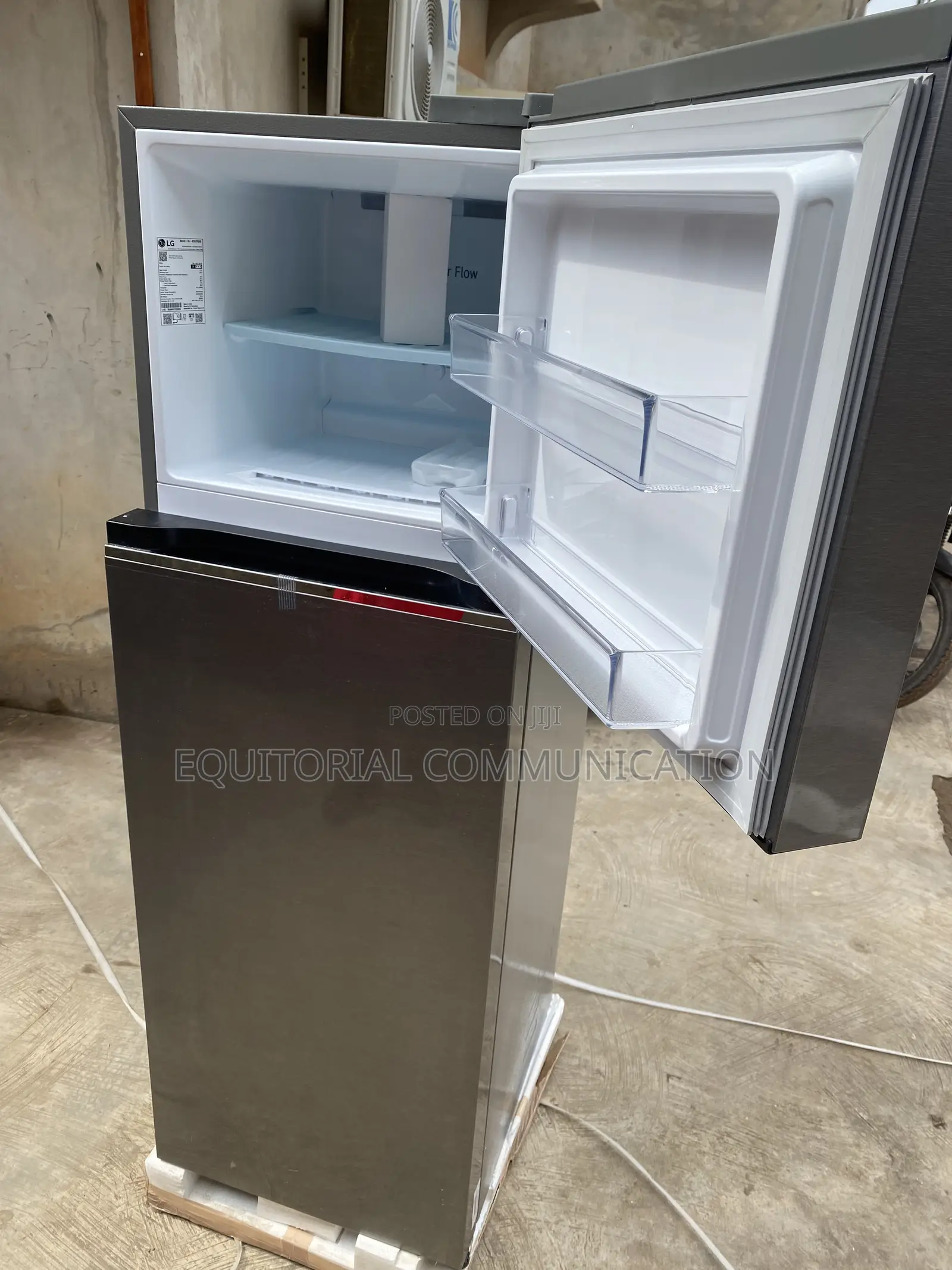 LG GL-B262PQKB 287L Inverter Double Door Top Freezer Refrigerator