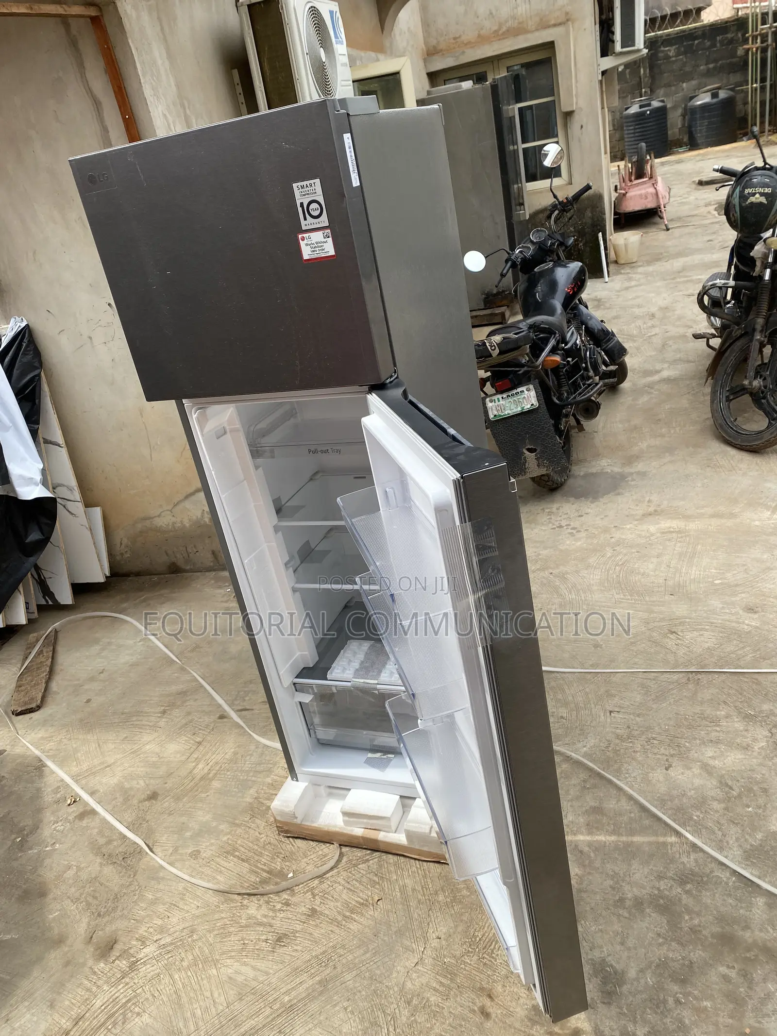 LG GL-B262PQKB 287L Double Door Inverter Top Freezer Fridge